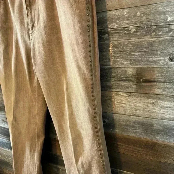 Vintage 1990s Lauren Ralph Lauren Brown Studded Denim  Womens Size 12
A2 - Picture 3 of 7